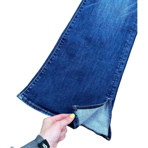 American Eagle next level stretch super high rise flare jeans with slit at ankle - Picture 9 of 12